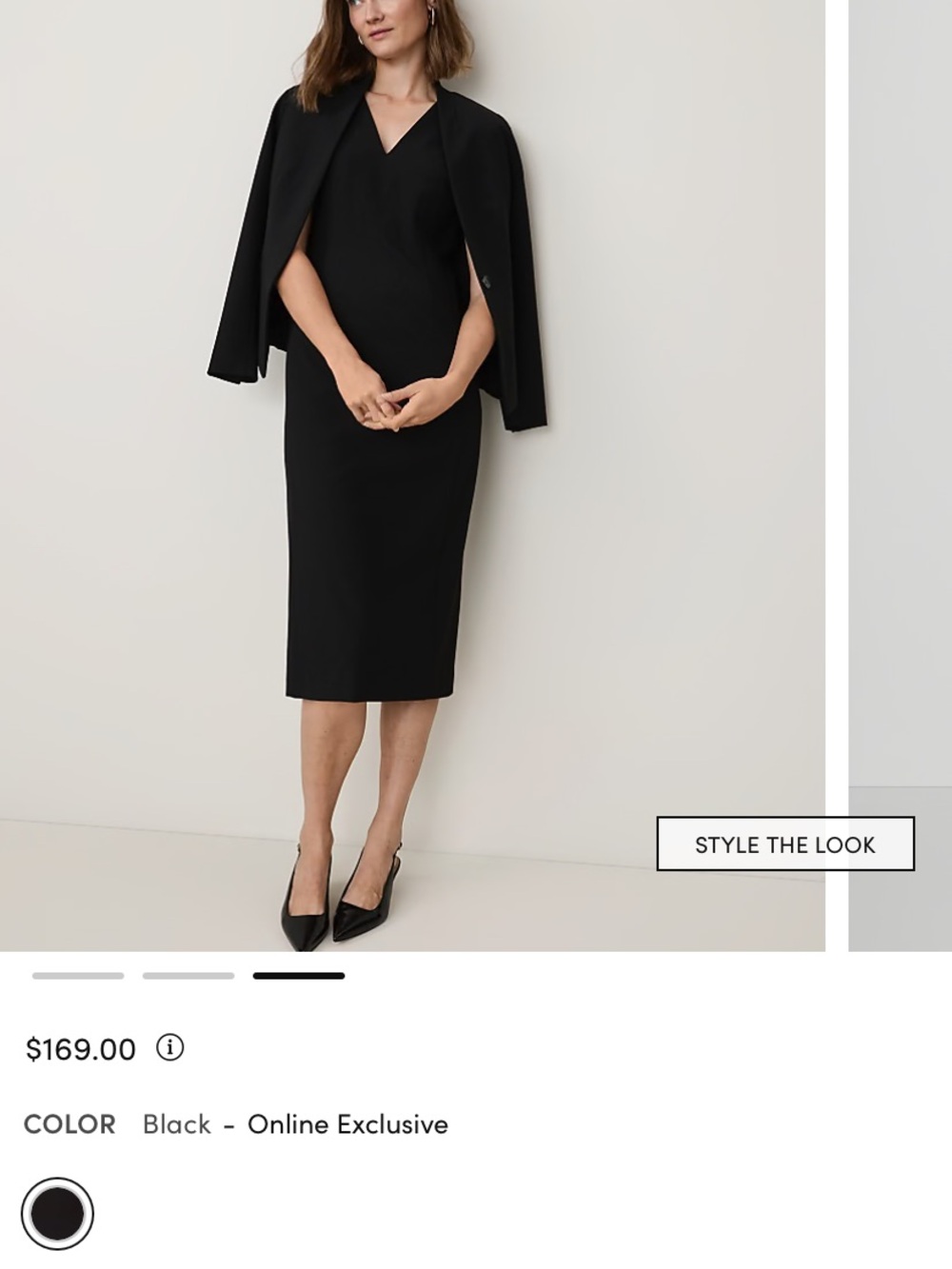 Ann Taylor Classic Black Sheath Pencil Dress in Bi-Stretch